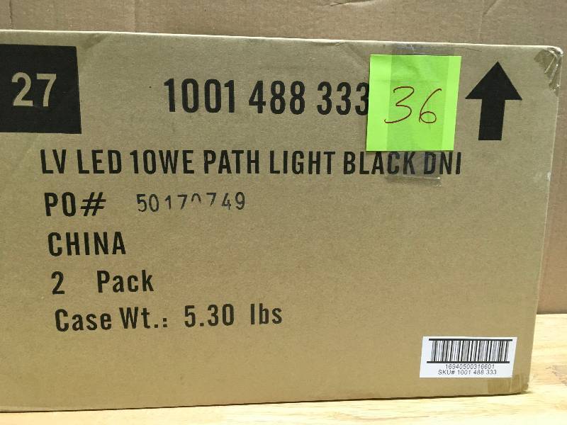 Hampton Bay Low-Voltage Black Outdoor Integrated LED Landscape Path Light with Shade Details lot of 2 new