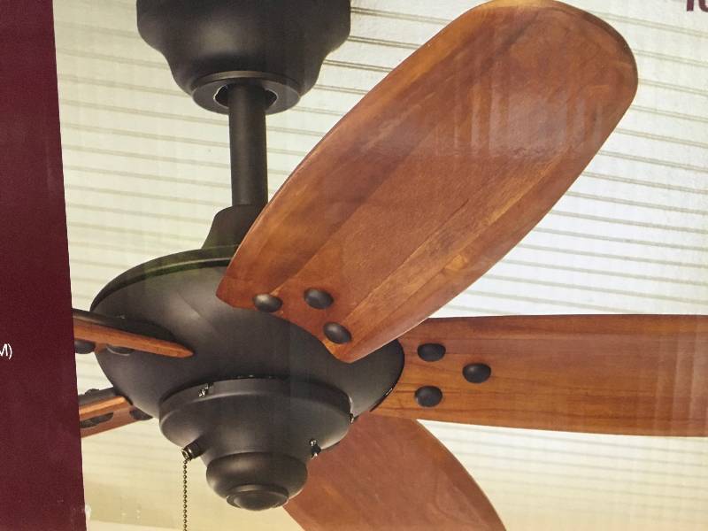 Home Decorators Altura 48 in. IndoorOutdoor Oil-Rubbed Bronze Ceiling Fan open box not used