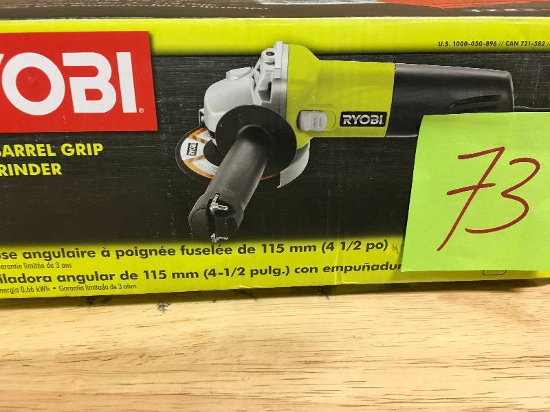 Ryobi AG4031G 4 12 5.5 amp Angle grinder used in like new condition