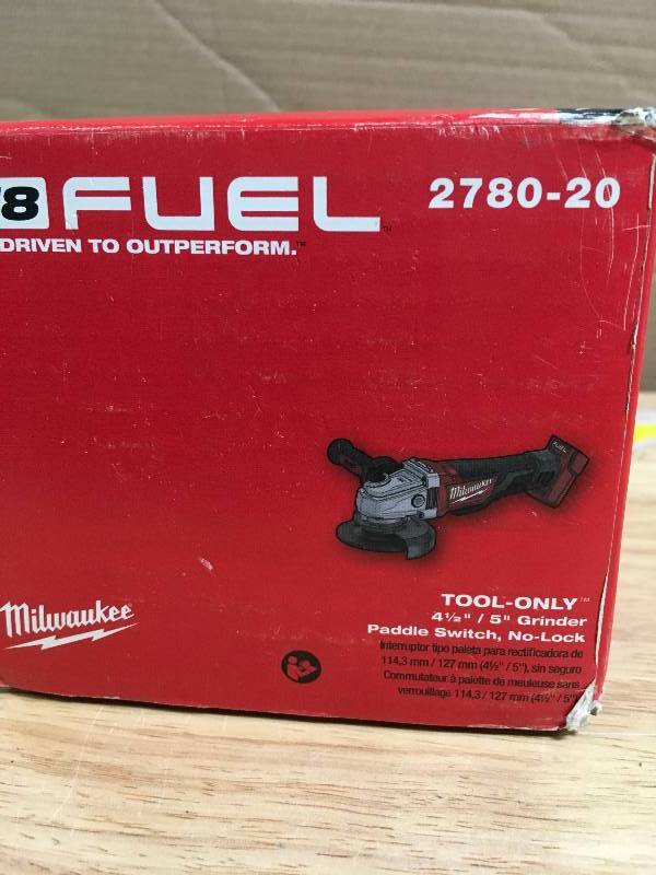 Milwaukee 2780-20 M18 Fuel 4 12  5 Grinder used in working condition