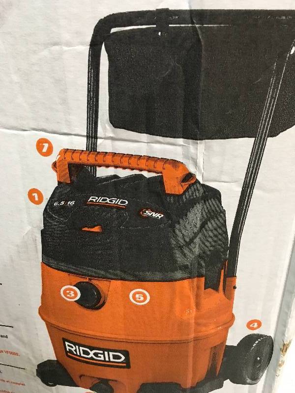 Ridgid 16 Gal. 6.5-Peak HP WetDry Vacuum in like new condition