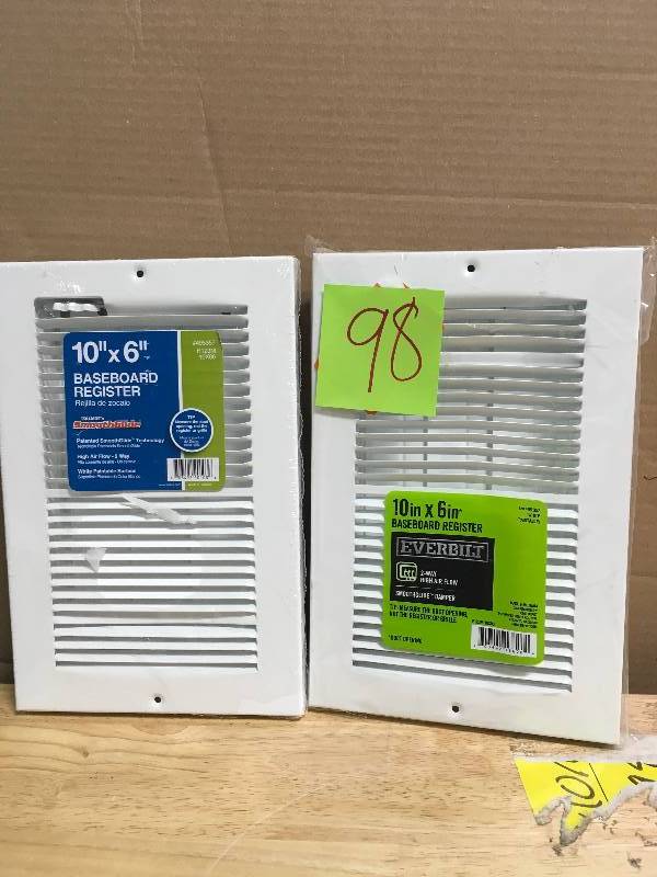 Lot of 2 baseboard registers new