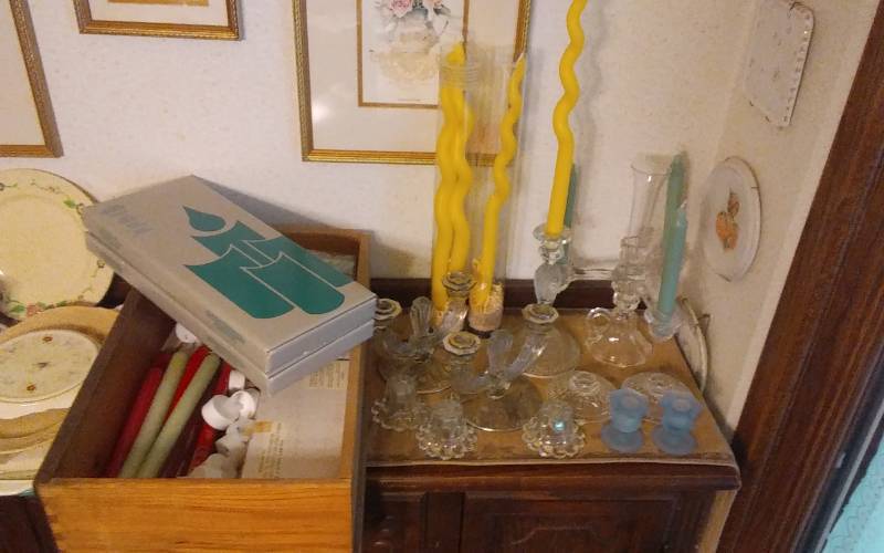 lot 14 image: Lot Of Candles and Assorted Candle Holders, Related