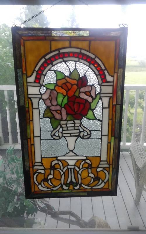 lot 28 image: Stained Glass Suncatcher 13x22