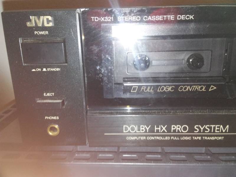 lot 10 image: JVC model TD-321, Dolby dual cassette recorder.
