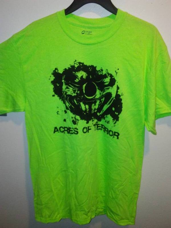 lot 49 image: Quantity 9 9 Acres of Terror t-shirts and infinity scarf.
