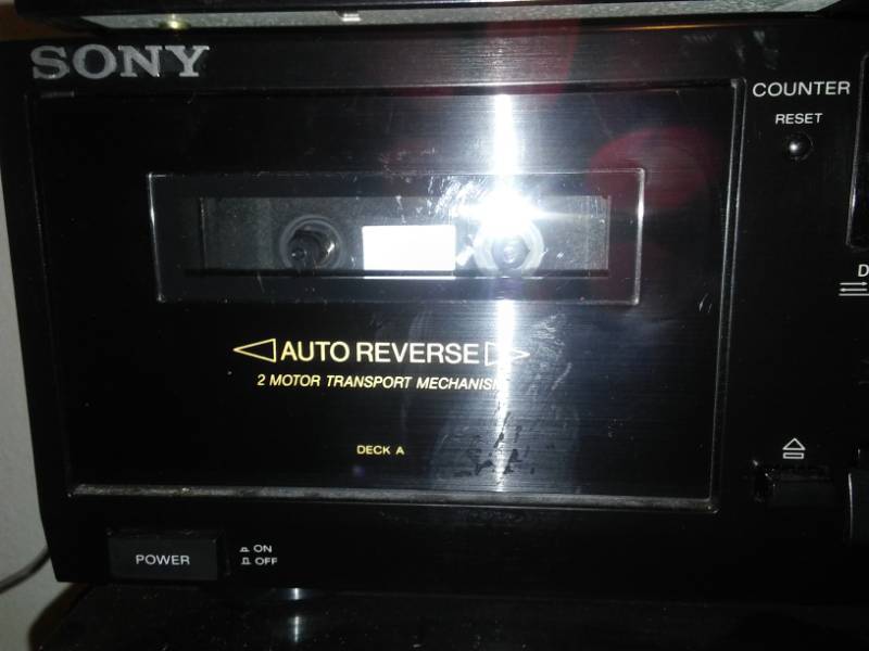 lot 74 image: Sony dual cassette recorder, Model TC-WR590. Sony CD player, CDP - 590 &Sanyo AM FM tuner 24 Channel memory.