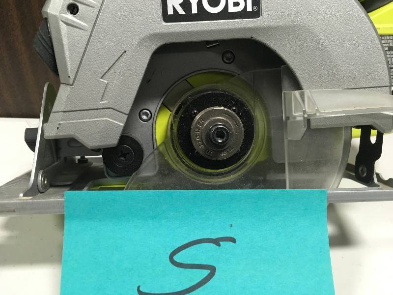 lot 5 image: Ryobi Tools P506 18V ONE Lithium-ion 5-12 Cordless Circular Saw, Tool Only in working conditions