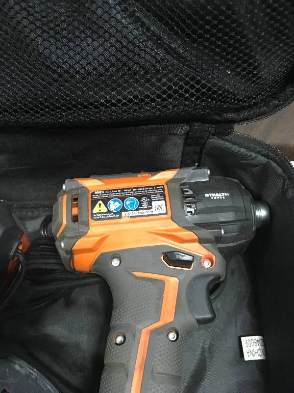 lot 25 image: Ridgid STEALTH FORCE Brushless 18-Volt Hyper Lithium-Ion 14 in. Cordless Pulse Driver Kit in working condition