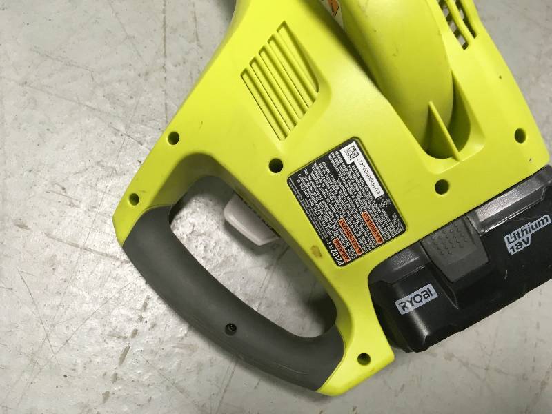 lot 44 image: RYOBI  ONE 120 MPH 120 CFM 18-Volt Lithium-Ion Cordless Leaf BlowerSweeper- in working conditions