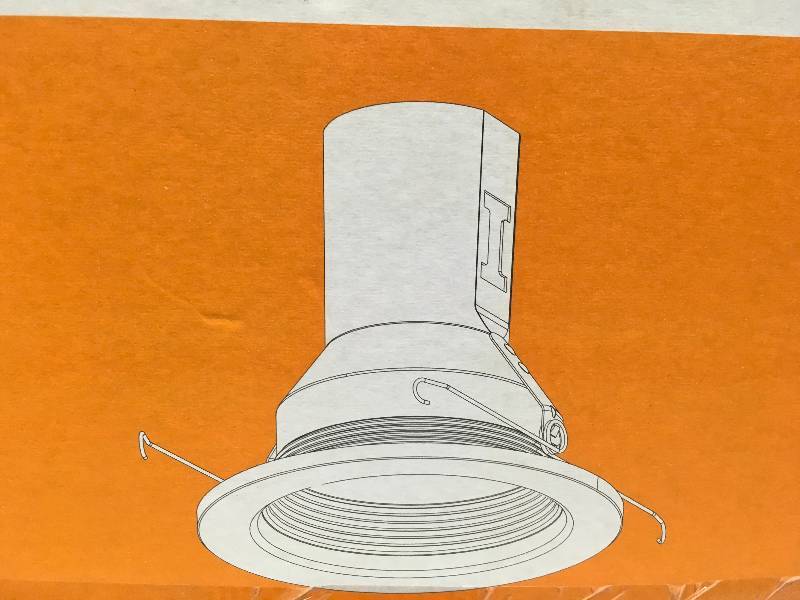 lot 119 image: Lot of 2 Commercial Electric 5 in. White Recessed Baffle Trim (6-Pack) New