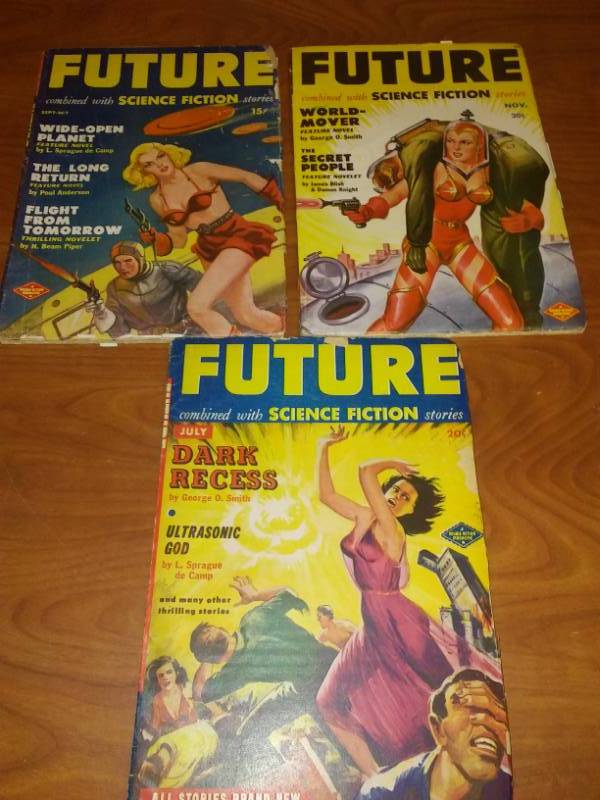 lot 1 image: 3 Future Science Fiction Pulp