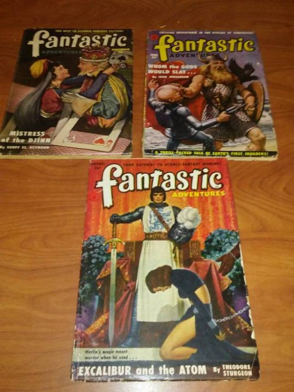 lot 4 image: 3 Fantastic Adventures 50 - 51, Pulp,