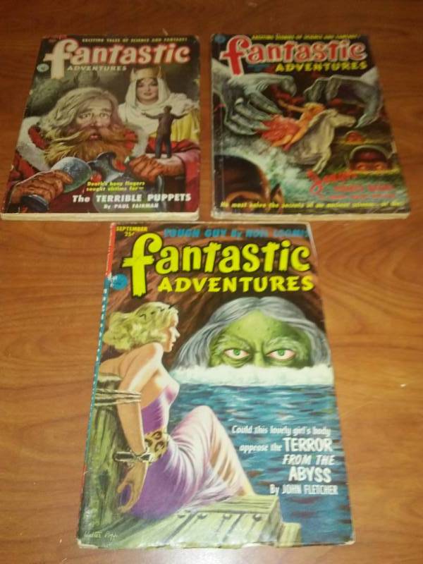 lot 5 image: 3 Fantastic Adventures 51 - 52 Pulp