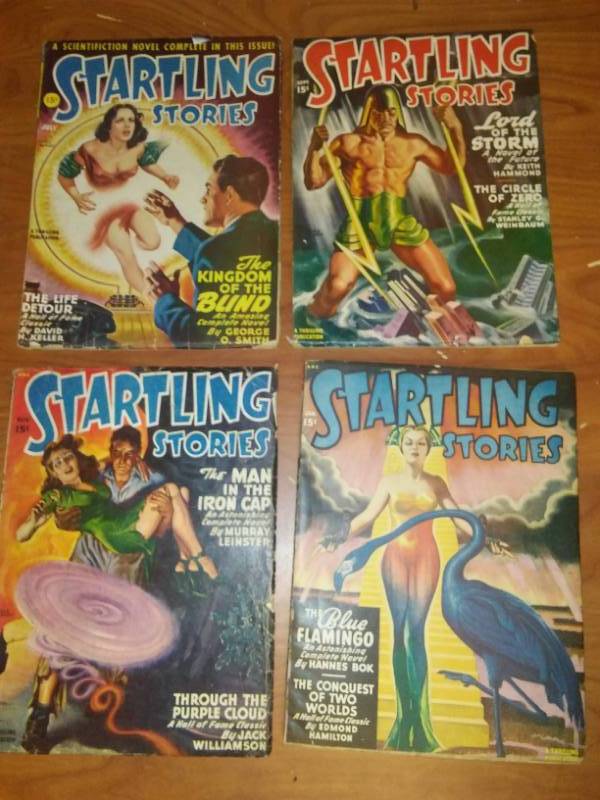 lot 12 image: 4 startling stories 47 - 48. Very good.