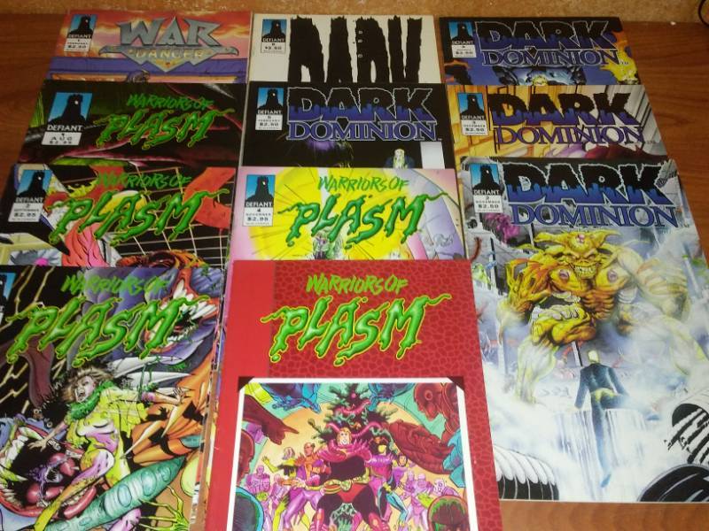 lot 15 image: 11 defiant comics Dark Dominion, Warriors of plasm, Ward Dancer