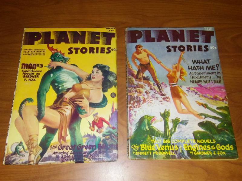 lot 32 image: 2 Planet Stories winter 1945 spring 1946 pulp