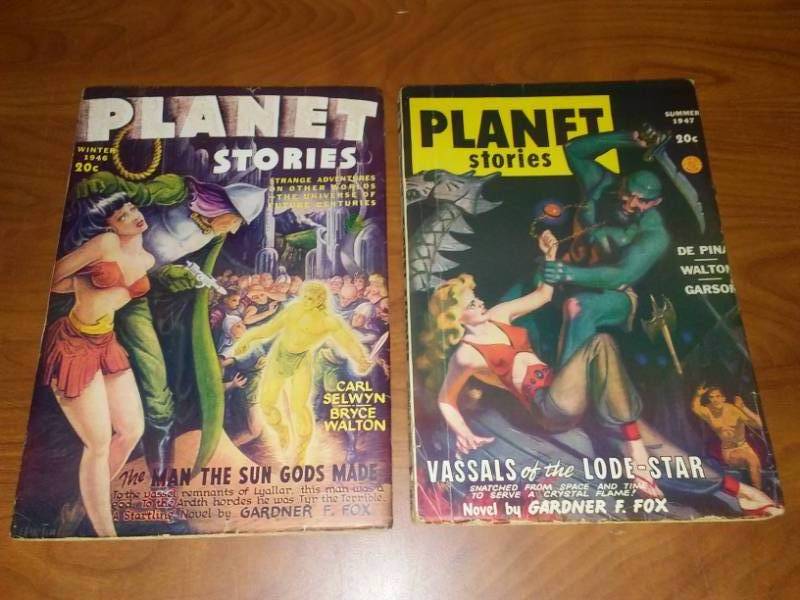 lot 33 image: 2 Planet Stories winter, summer 1948 pulp.