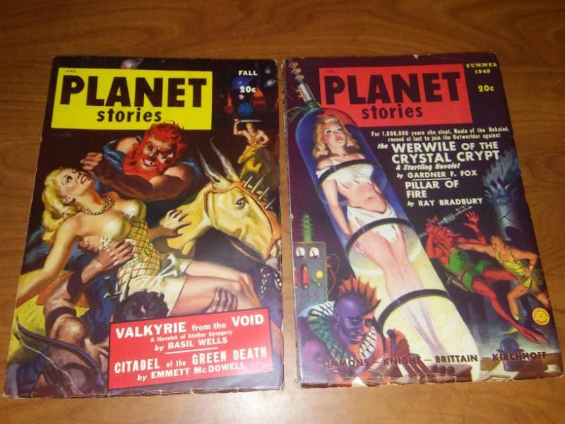 lot 34 image: 2 Planet Stories summer, fall 1948.