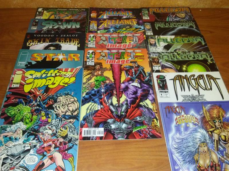 lot 43 image: 15 Image Comics Allegra 1-4 series, Angela, Alliance, Spawn, Altered Image and more.