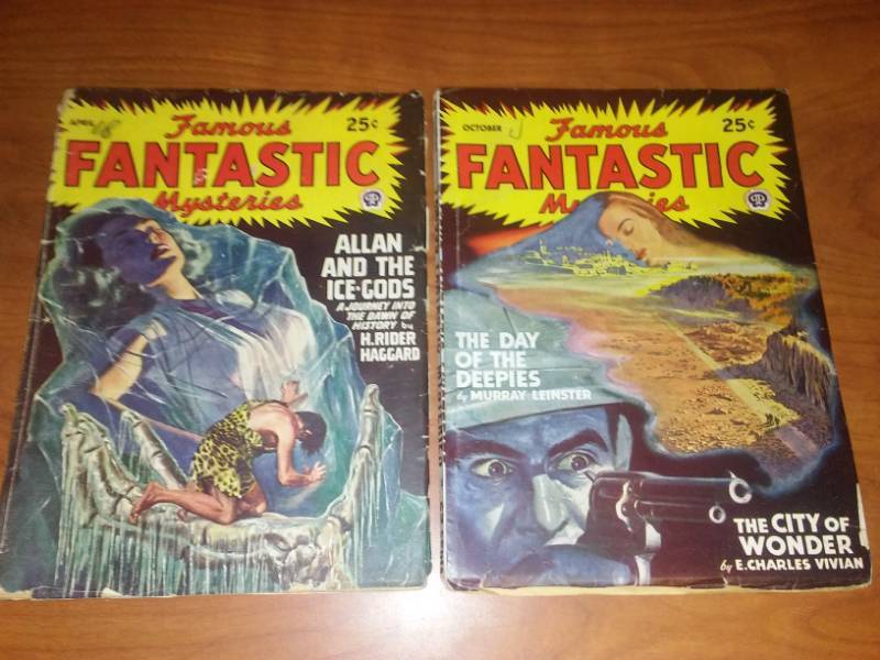 lot 54 image: 2 Famous Fantastic Mysteries Pulp.