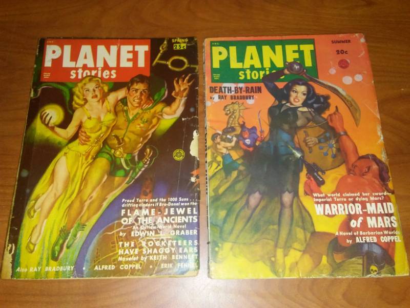 lot 57 image: 2 Planet stories pulp. Spring, summer, 1950.