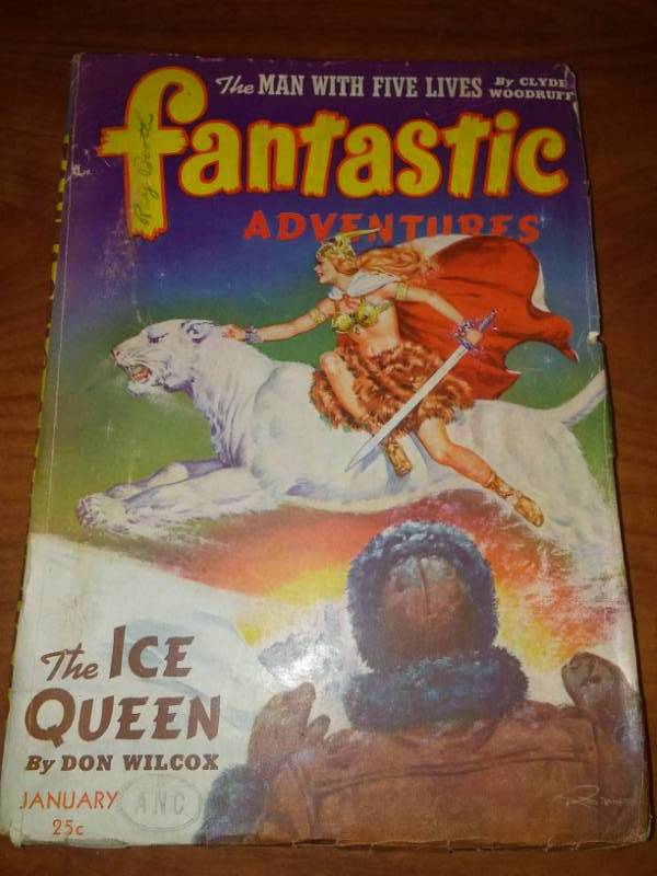 lot 88 image: Fantastic Adventures. Pulp Jan. 1943 The Ice Queen by Don Wilcox