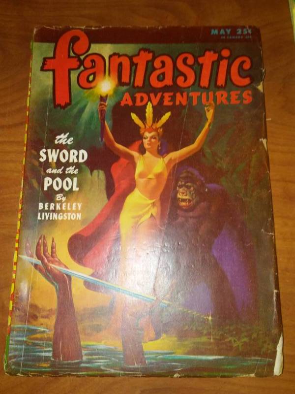 lot 91 image: Fantastic Adventures May 1946. Pulp Wilcox, OBrien, Grier.