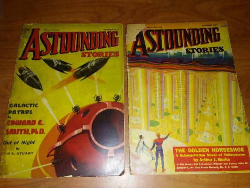 lot 96 image: 2 Astounding Stories October, November 1937, pulp.