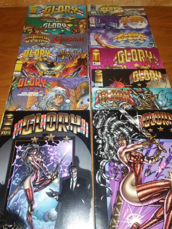 lot 100 image: Lucky 13 issues of Glory 2 #1 issues - 7, 3 additional issue # 15.