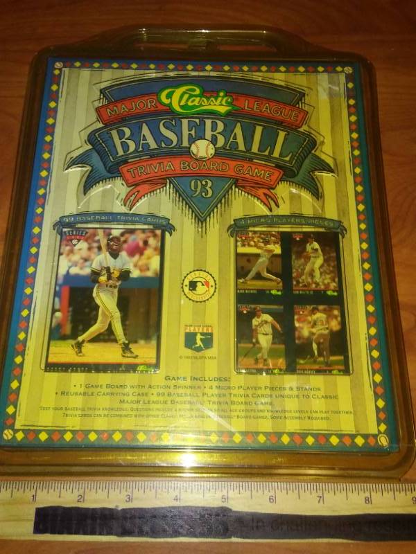 lot 112 image: MLB baseball trivia board game 1993. NEW