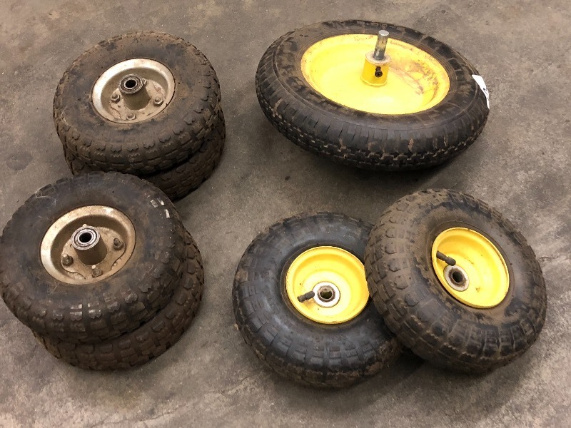 lot 13 image: Lot Of (7) Dolly Tires (1) 3.50-8 ...