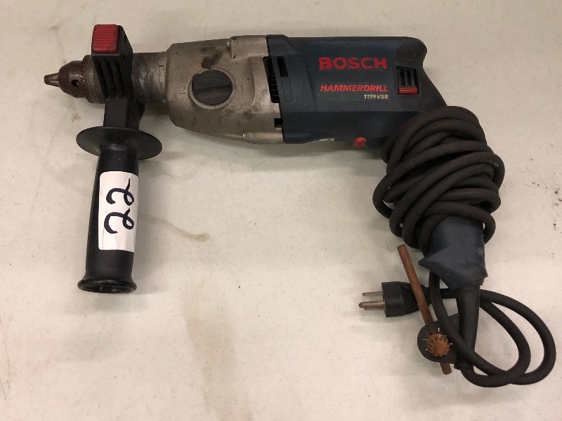 lot 22 image: Bosch 1199VSR Hammer Drill, 120Volt...