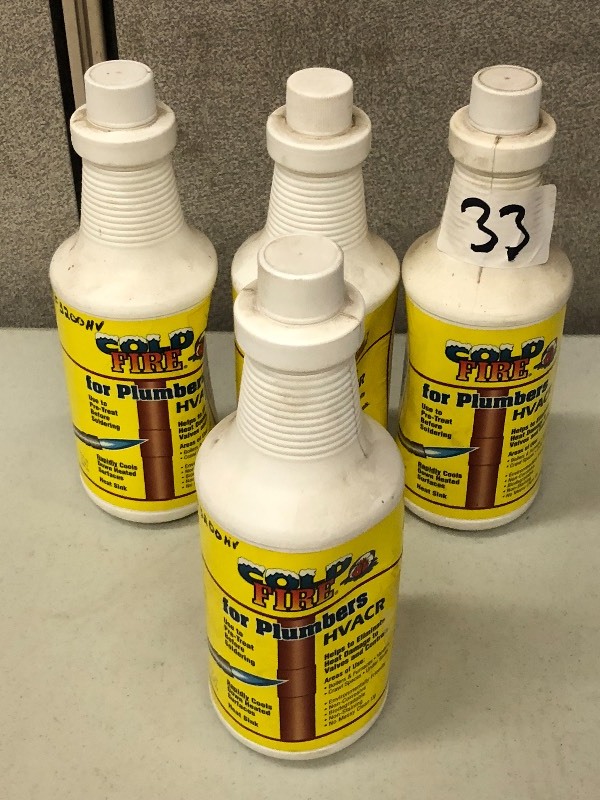 lot 33 image: (4) 32oz Bottles Of Cold-Fire HVAC ...
