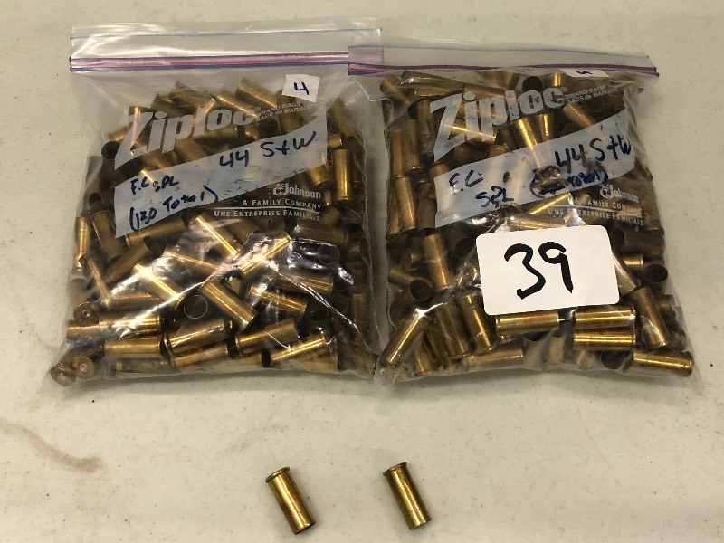 lot 39 image: (2) Bags Of S&W .44 Shell Casings ...