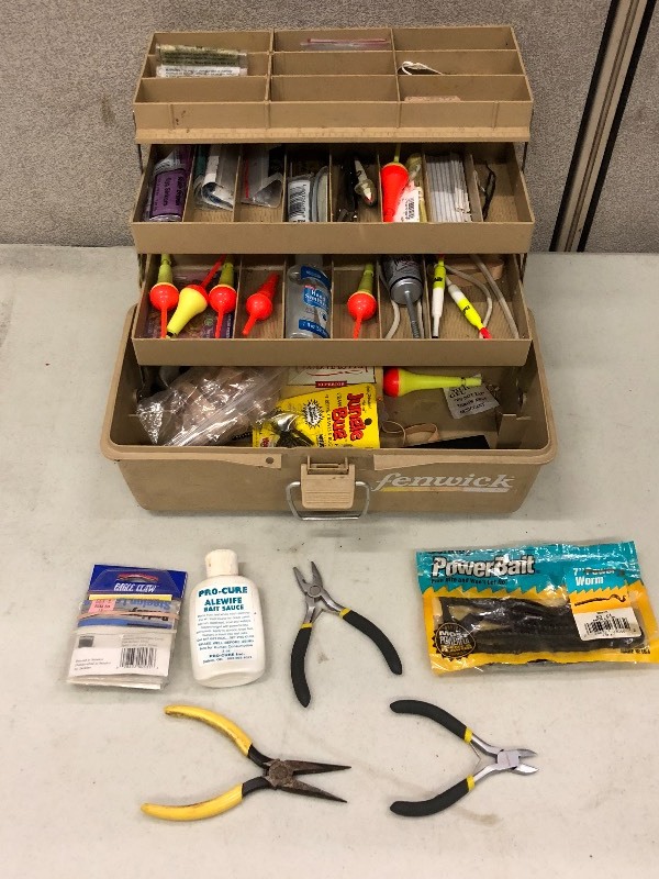 lot 48 image: Fenwick 15 Tackle Box Full Of Asso...