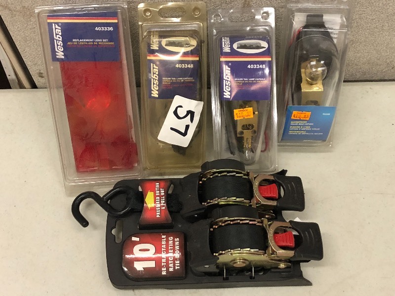 lot 57 image: Lot Of (1) 2-Pack Of Ratchet Strap...