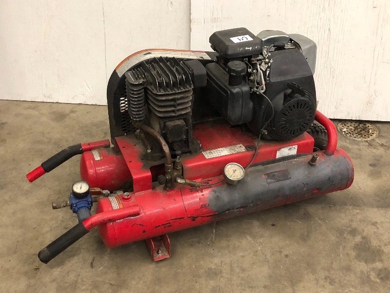 lot 64 image: North Star Twin-Tank Air Compressor...