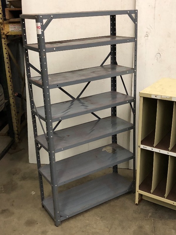 lot 66 image: Lot Of (1) 5ft Steel Shop Shelf & (...