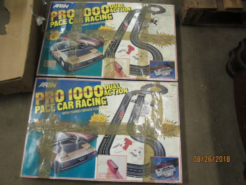 lot 15 image: Two Artin Slot Car Road Race sets. ...