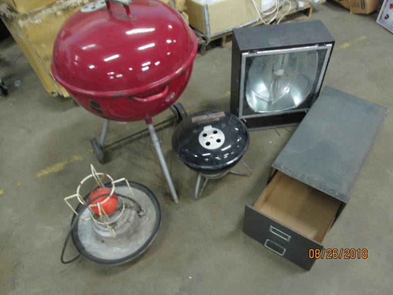 lot 18 image: Large Weber Charcoal grill, Small L...