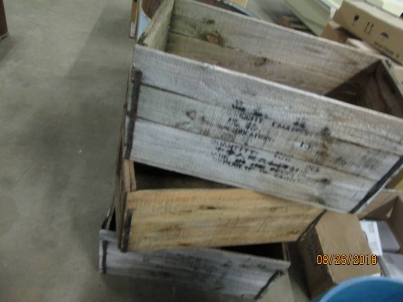 lot 28 image: 3 wooden crates.  Approx. 18 x 18...