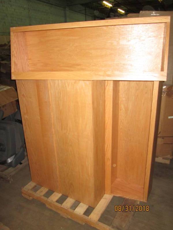 lot 40 image: Lot of wood shelving boxes...