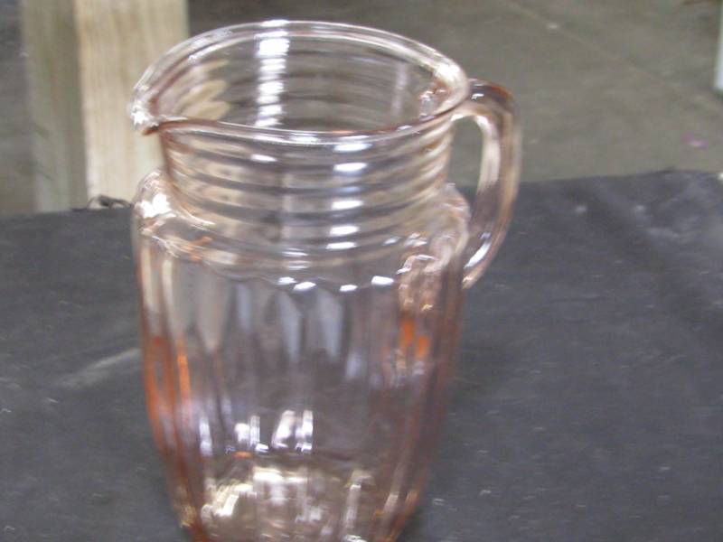 Pink Depression Glass Pitcher