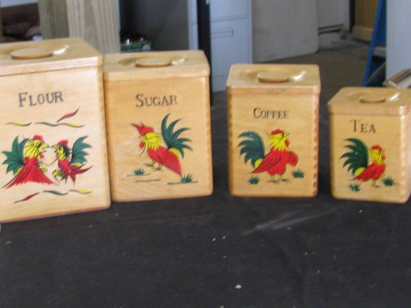 Wood Canister Set