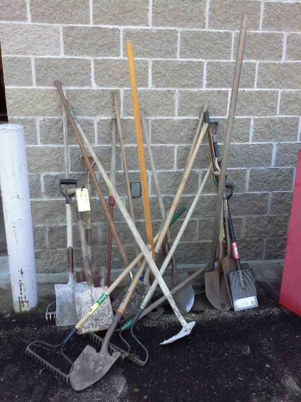lot 57 image: Landscaping Rakes, Shovels, Hoes