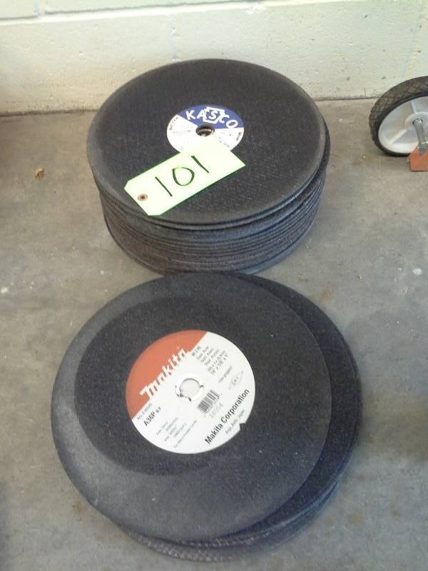 lot 101 image: Stack of new 14 Cut-Off Wheels