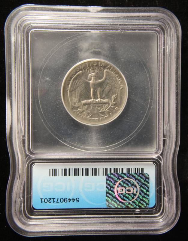 1970-D WASHINGTON QUARTER STRUCK ON DIME STOCK US ERROR COIN AU58 ICG