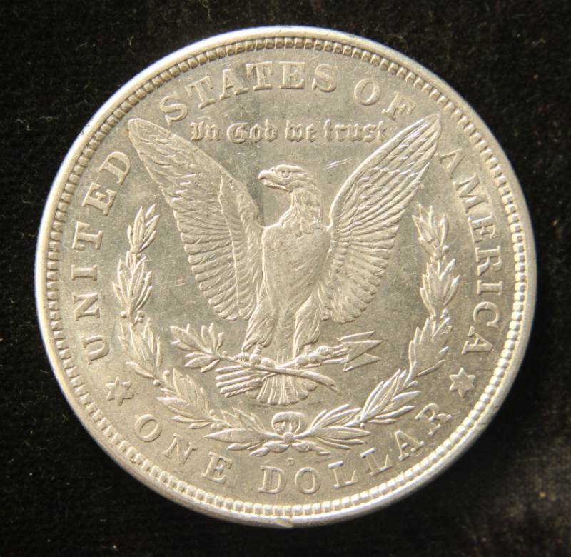 1921-D MORGAN SILVER DOLLAR AU