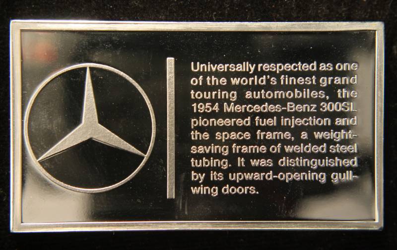 VINTAGE 1954 MERCEDES-BENZ 1000 GRAINS (2.08 TROY OZ) STERLING SILVER BAR